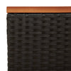 Schwarze Beistelltische Azimussan 55x34x37cm (2 Stück Polyrattan Holz)