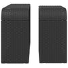 Schwarze Ablageregale Parmenia (2 Stk. Polyrattan)