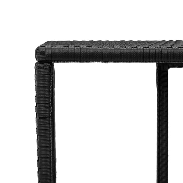 Schwarze Ablageregale Parmenia (2 Stk. Polyrattan)