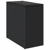 Gartenseitentisch Pintea 58x27,5x55cm schwarz (PE-Rattan)