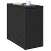 Gartenseitentisch Pintea 58x27,5x55cm schwarz (PE-Rattan)