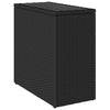 Gartenseitentisch Pintea 58x27,5x55cm schwarz (PE-Rattan)
