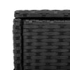 Gartenseitentisch Pintea 58x27,5x55cm schwarz (PE-Rattan)