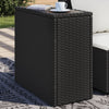 Gartenseitentisch Pintea 58x27,5x55cm schwarz (PE-Rattan)