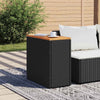 Schwarzer Gartentisch Pintea 58x27,5x55cm (Polyrattan)