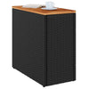 Schwarzer Gartentisch Pintea 58x27,5x55cm (Polyrattan)