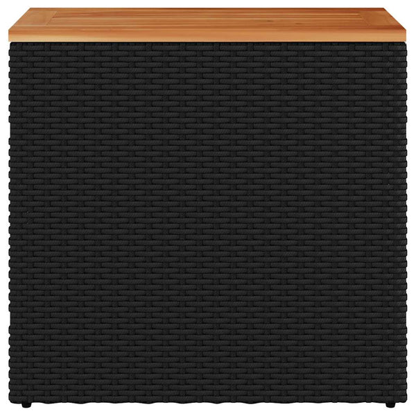 Schwarzer Gartentisch Pintea 58x27,5x55cm (Polyrattan)