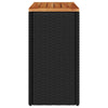 Schwarzer Gartentisch Pintea 58x27,5x55cm (Polyrattan)