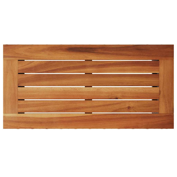 Schwarzer Gartentisch Pintea 58x27,5x55cm (Polyrattan)
