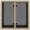 Beiger Gartentisch Tarabega 55x55x37cm (Glasplatte mit Polyrattan)