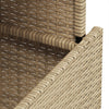 Beiger Gartentisch Dorus 100x55x73cm (Glasplatte Polyrattan)