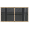 Beiger Gartentisch Dorus 100x55x73cm (Glasplatte Polyrattan)