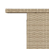 Beiger Gartentisch Dorus 100x55x73cm (Glasplatte Polyrattan)
