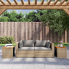 Beige Garten-Beistelltische Azimussa 55x34x37cm (2 Stück Polyrattan Holz)