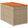 Beige Garten-Beistelltische Azimussa 55x34x37cm (2 Stück Polyrattan Holz)