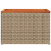 Beige Garten-Beistelltische Azimussa 55x34x37cm (2 Stück Polyrattan Holz)