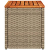 Beige Garten-Beistelltische Azimussa 55x34x37cm (2 Stück Polyrattan Holz)