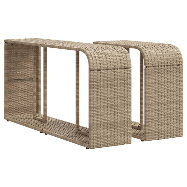 Beige Lagerregale Parmenia (2 Stück Polyrattan)