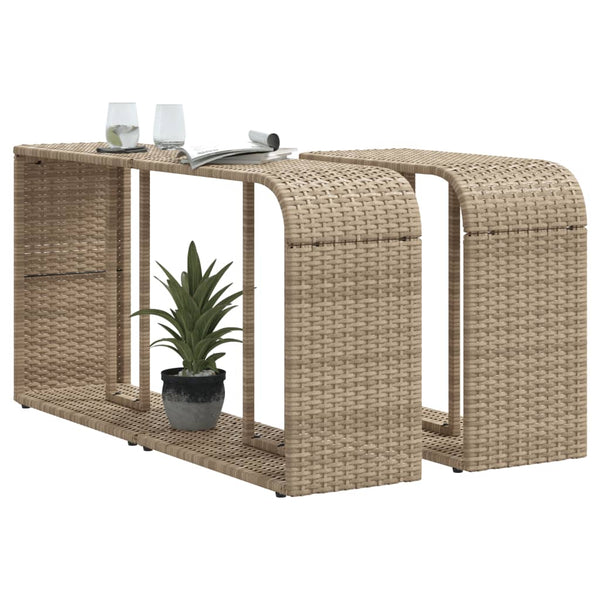 Beige Lagerregale Parmenia (2 Stück Polyrattan)