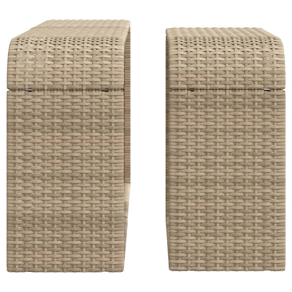 Beige Lagerregale Parmenia (2 Stück Polyrattan)