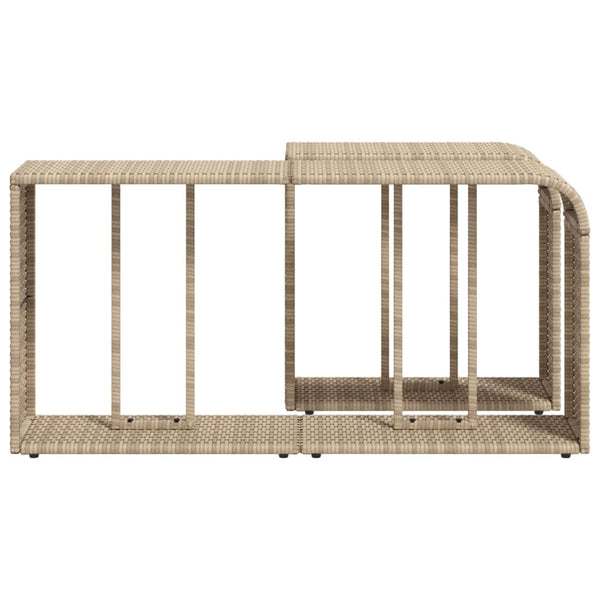 Beige Lagerregale Parmenia (2 Stück Polyrattan)