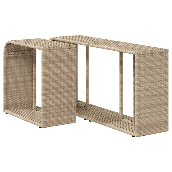 Beige Lagerregale Parmenia (2 Stück Polyrattan)