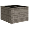 Grauer Gartentisch Tarabega 55x55x37cm (Polyrattan mit Glasplatte)