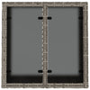 Grauer Gartentisch Tarabega 55x55x37cm (Polyrattan mit Glasplatte)