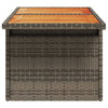 Grauer Gartentisch Dorus 100x55x73cm (Polyrattan und Akazienholz)