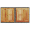 Grauer Gartentisch Dorus 100x55x73cm (Polyrattan und Akazienholz)