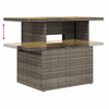 Grauer Gartentisch Dorus 100x55x73cm (Polyrattan und Akazienholz)