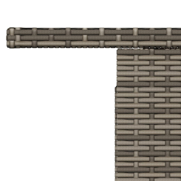 Grauer Gartentisch Dorus 100x55x73cm (Polyrattan und Akazienholz)