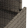 Grauer Gartentisch Dorus 100x55x73cm (Polyrattan und Akazienholz)
