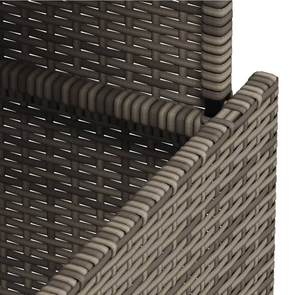 Grauer Gartentisch Dorus 100x55x73cm (Polyrattan und Akazienholz)