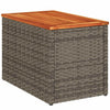 Graue Garten-Beistelltische Azimussa 55x34x37cm (2 Stück Polyrattan Holz)