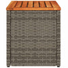 Graue Garten-Beistelltische Azimussa 55x34x37cm (2 Stück Polyrattan Holz)