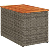 Graue Garten-Beistelltische Azimussa 55x34x37cm (2 Stück Polyrattan Holz)