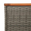 Graue Garten-Beistelltische Azimussa 55x34x37cm (2 Stück Polyrattan Holz)