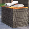 Graue Garten-Beistelltische Azimussa 55x34x37cm (2 Stück Polyrattan Holz)