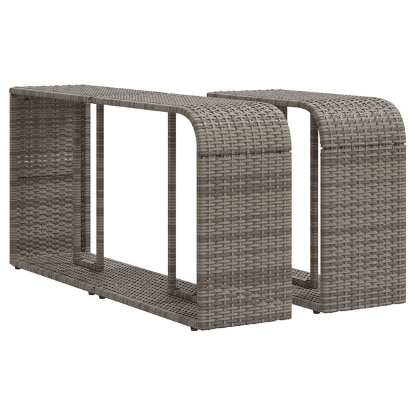 Graue Aufbewahrungsregale Parmenia (2 Stück Polyrattan)