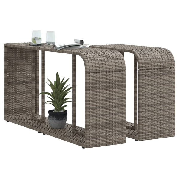 Graue Aufbewahrungsregale Parmenia (2 Stück Polyrattan)