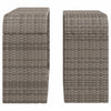 Graue Aufbewahrungsregale Parmenia (2 Stück Polyrattan)