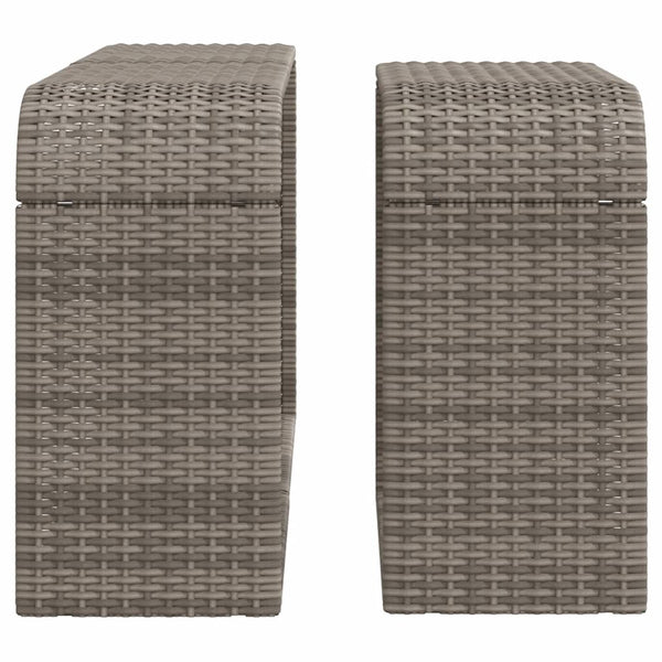 Graue Aufbewahrungsregale Parmenia (2 Stück Polyrattan)