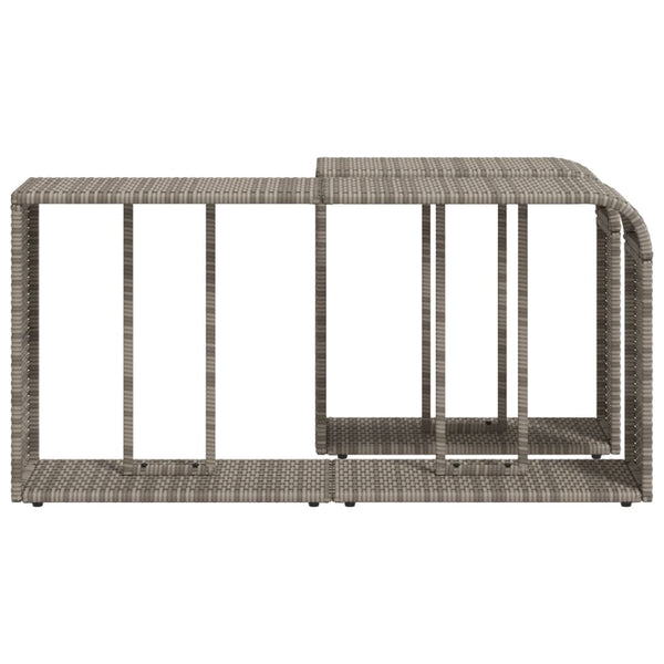Graue Aufbewahrungsregale Parmenia (2 Stück Polyrattan)