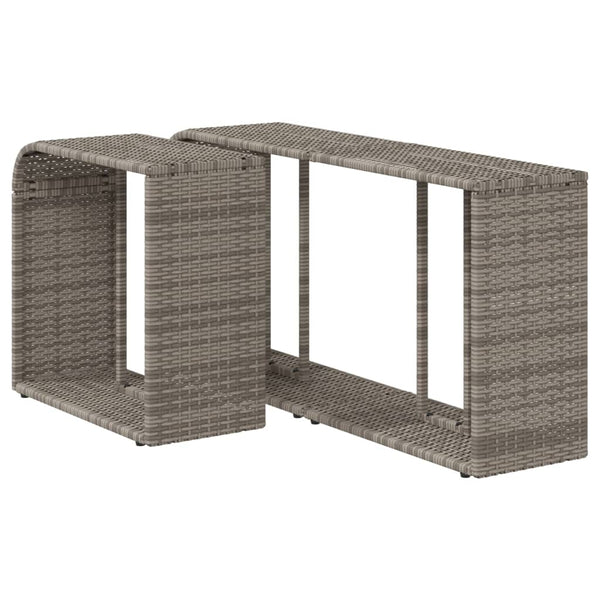 Graue Aufbewahrungsregale Parmenia (2 Stück Polyrattan)