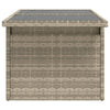 Grauer Gartentisch mit Glasplatte Dorus 100x55x73cm (Polyrattan)