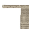 Grauer Gartentisch mit Glasplatte Dorus 100x55x73cm (Polyrattan)