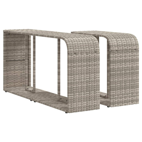 Hellgraue Aufbewahrungsregale Parmenia (2 Stück Polyrattan)