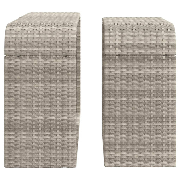 Hellgraue Aufbewahrungsregale Parmenia (2 Stück Polyrattan)