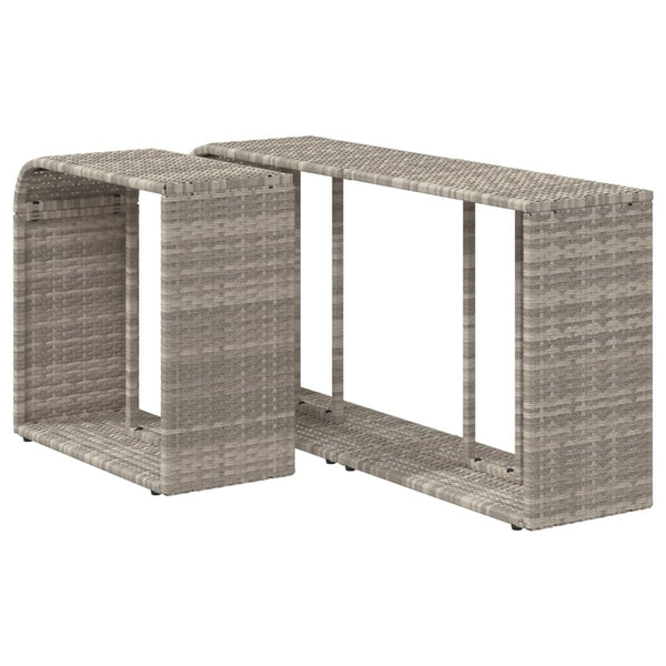 Hellgraue Aufbewahrungsregale Parmenia (2 Stück Polyrattan)
